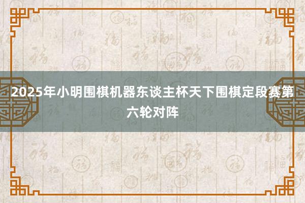 2025年小明围棋机器东谈主杯天下围棋定段赛第六轮对阵