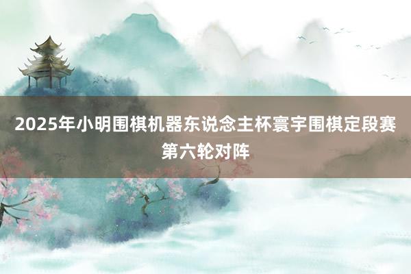 2025年小明围棋机器东说念主杯寰宇围棋定段赛第六轮对阵