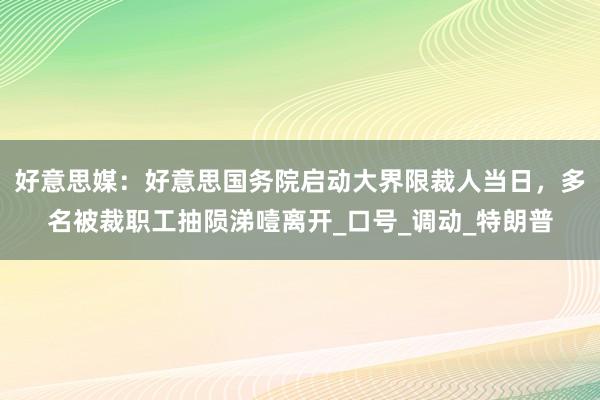 好意思媒：好意思国务院启动大界限裁人当日，多名被裁职工抽陨涕噎离开_口号_调动_特朗普