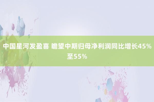 中国星河发盈喜 瞻望中期归母净利润同比增长45%至55%