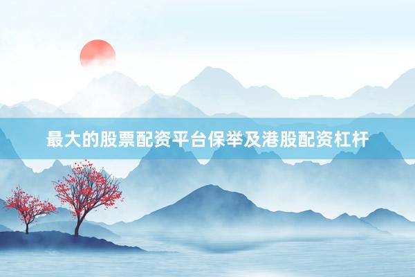 最大的股票配资平台保举及港股配资杠杆