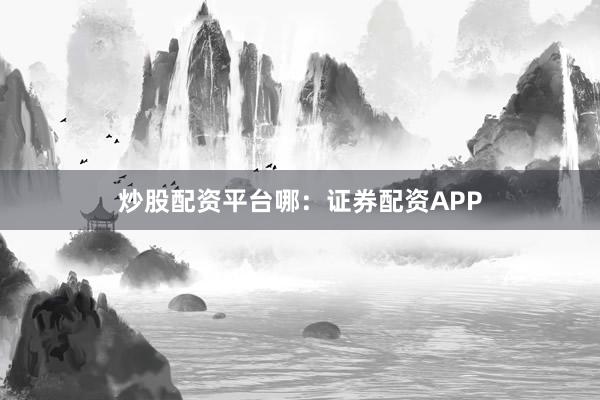 炒股配资平台哪：证券配资APP