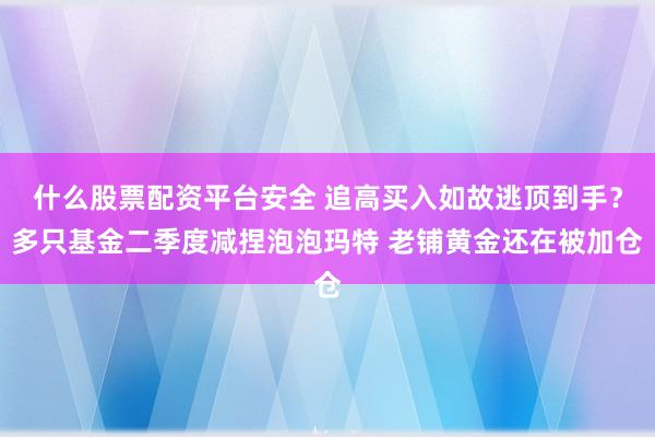 什么股票配资平台安全 追高买入如故逃顶到手？多只基金二季度减捏泡泡玛特 老铺黄金还在被加仓