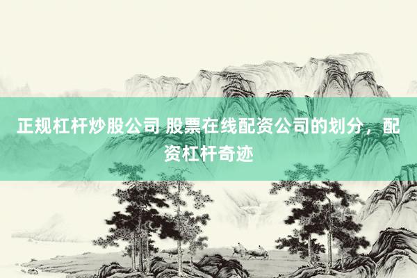 正规杠杆炒股公司 股票在线配资公司的划分，配资杠杆奇迹