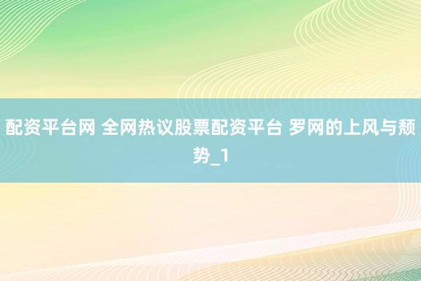 配资平台网 全网热议股票配资平台 罗网的上风与颓势_1
