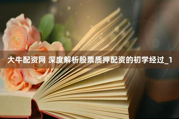 大牛配资网 深度解析股票质押配资的初学经过_1