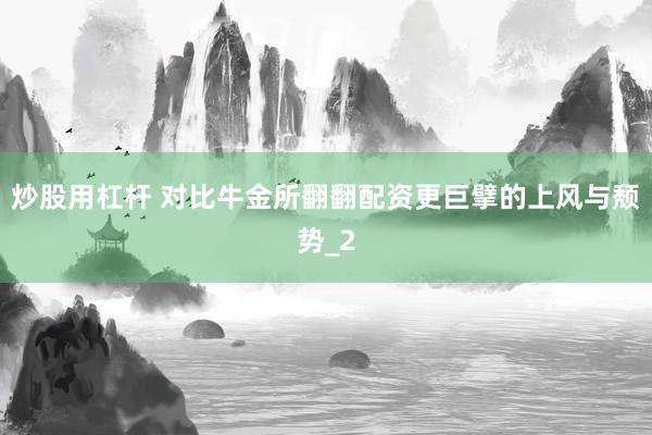 炒股用杠杆 对比牛金所翻翻配资更巨擘的上风与颓势_2