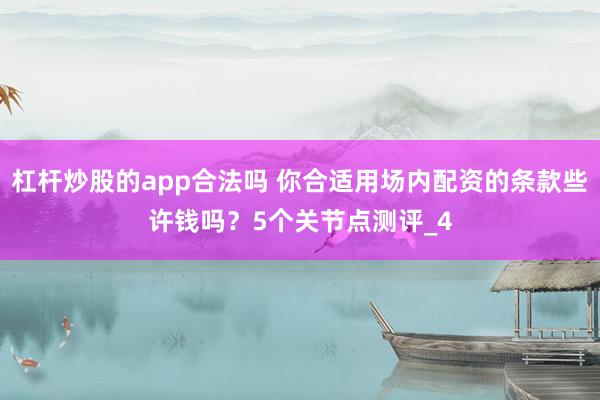 杠杆炒股的app合法吗 你合适用场内配资的条款些许钱吗？5个关节点测评_4