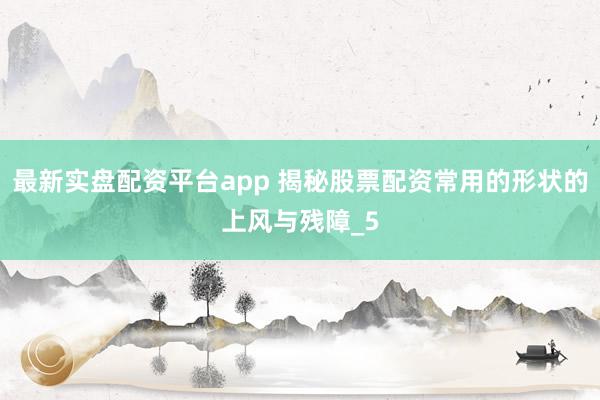 最新实盘配资平台app 揭秘股票配资常用的形状的上风与残障_5
