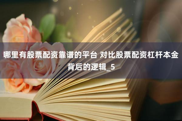 哪里有股票配资靠谱的平台 对比股票配资杠杆本金背后的逻辑_5