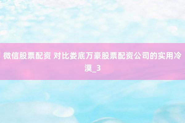 微信股票配资 对比娄底万豪股票配资公司的实用冷漠_3
