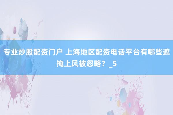 专业炒股配资门户 上海地区配资电话平台有哪些遮掩上风被忽略？_5