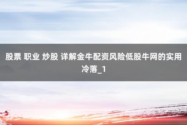 股票 职业 炒股 详解金牛配资风险低股牛网的实用冷落_1